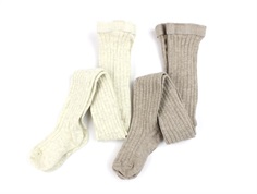 MP light brown melange mix cotton tights (2-pack)